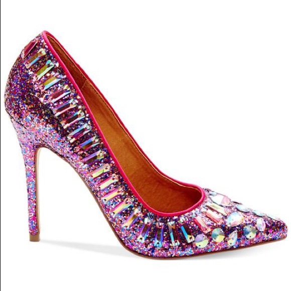 Steve Madden Galaxxie Glitzy Glam Fuchsia Party Pumps (Size 6).🌹 - Picture 15 of 16